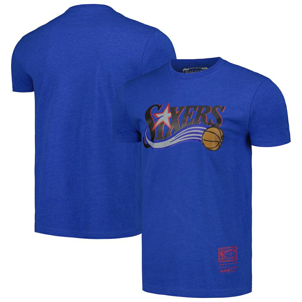 Philadelphia 76ers Unisex Hardwood Classics MVP Throwback Logo T-Shirt - Royal shop