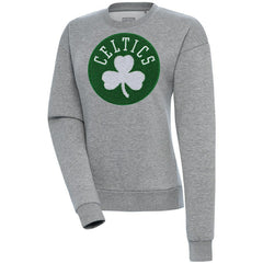Boston Celtics Antigua Women's Victory Crewneck Pullover Sweatshirt - Heather Gray on sale