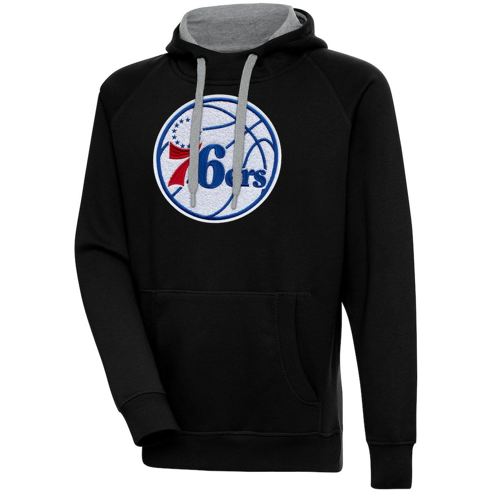 Philadelphia 76ers Antigua Victory Pullover Hoodie - Black cheap