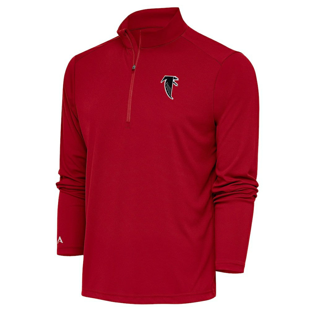 Atlanta Falcons Adult Throwback Logo Tribute Quarter-Zip Pullover - Red for sale