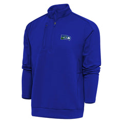 Seattle Seahawks Adult Throwback Logo Generation Quarter-Zip Pullover Top - Royal for sale