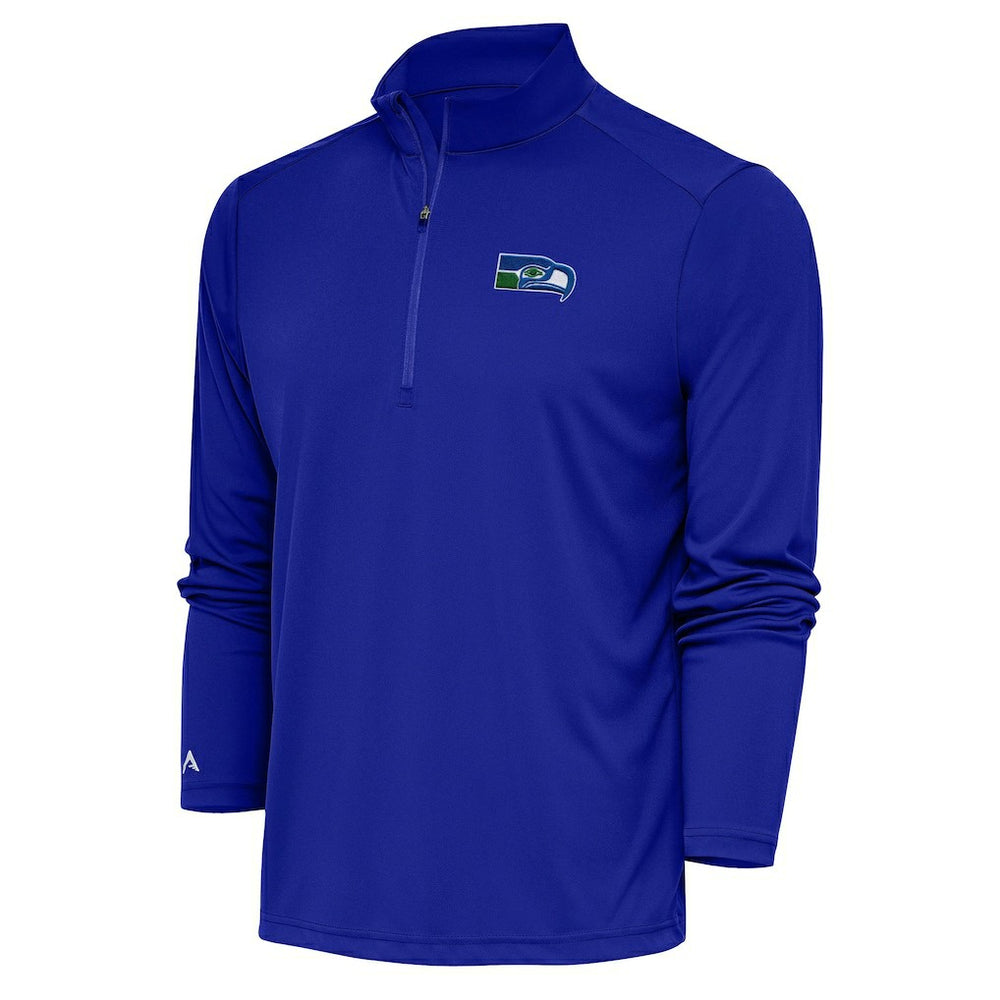 Seattle Seahawks Adult Throwback Logo Tribute Quarter-Zip Pullover - Royal online