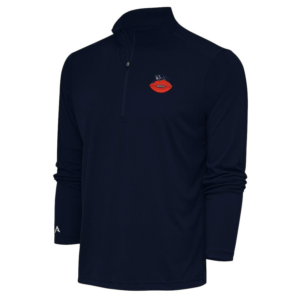 Chicago Bears Adult Throwback Logo Tribute Quarter-Zip Pullover - Navy online