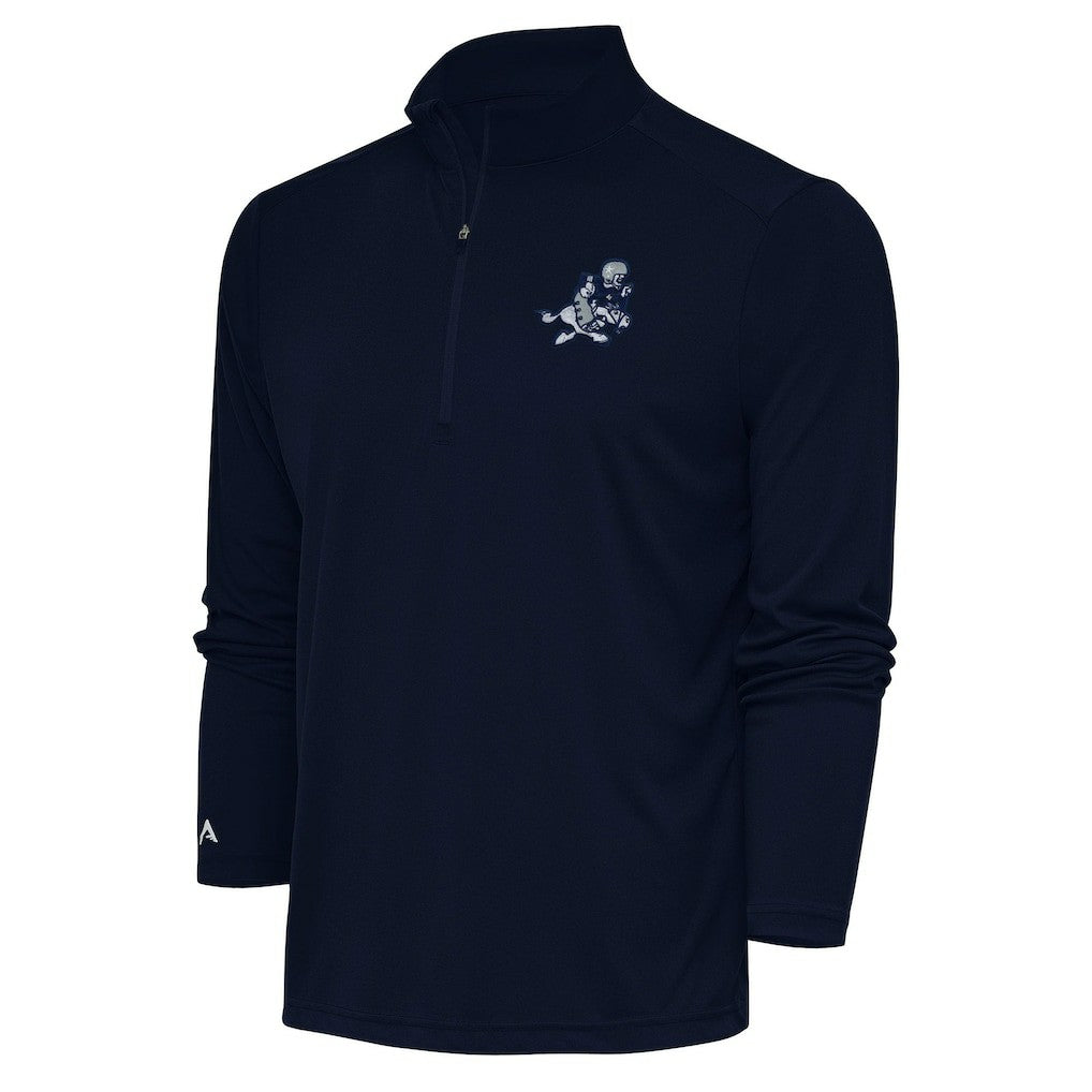 Dallas Cowboys Adult Throwback Logo Tribute Quarter-Zip Pullover - Navy online