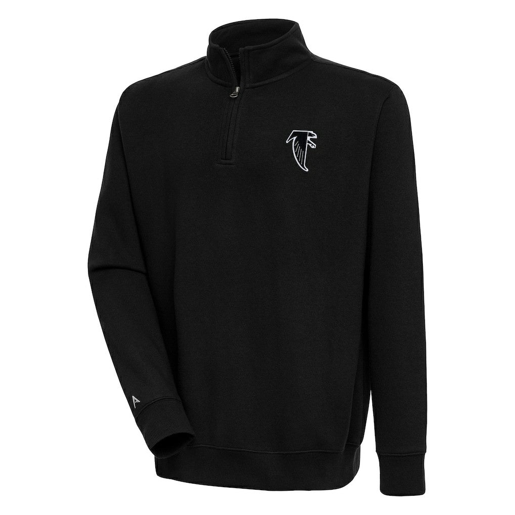 Atlanta Falcons Adult Throwback Logo Victory Quarter-Zip Pullover Top - Black online