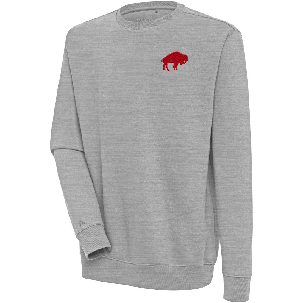 Buffalo Bills Adult Throwback Logo Victory Pullover Sweatshirt - Heather Gray sale