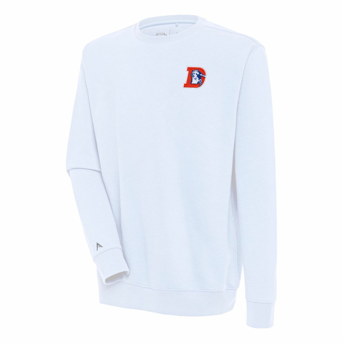 Denver Broncos Adult Throwback Logo Victory Pullover Sweatshirt - White sale