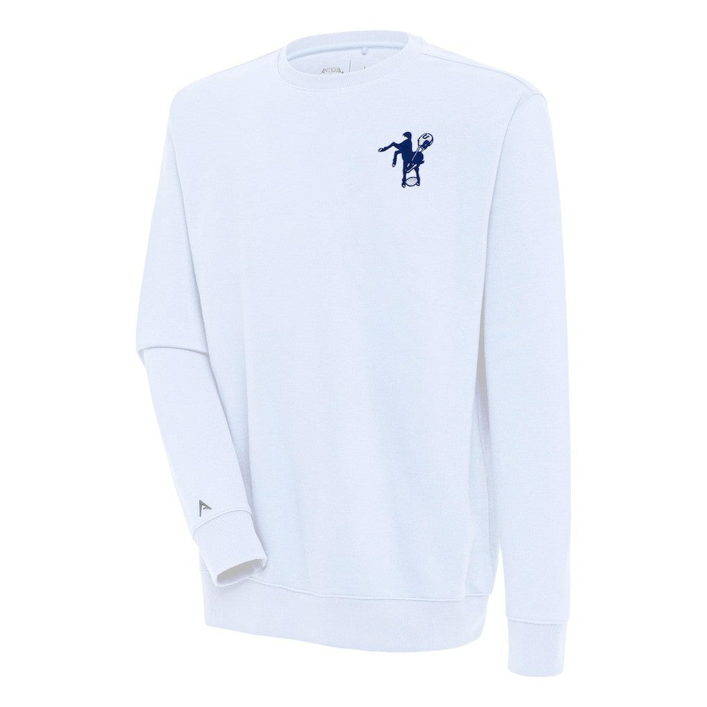 Indianapolis Colts Adult Throwback Logo Victory Pullover Sweatshirt - White discount