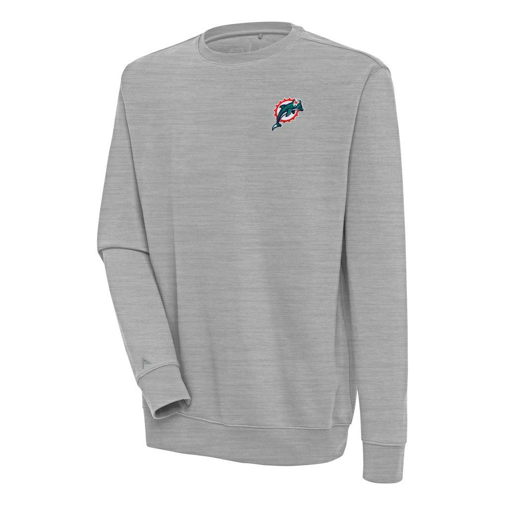 Miami Dolphins Adult Throwback Logo Victory Pullover Sweatshirt - Heather Gray for sale