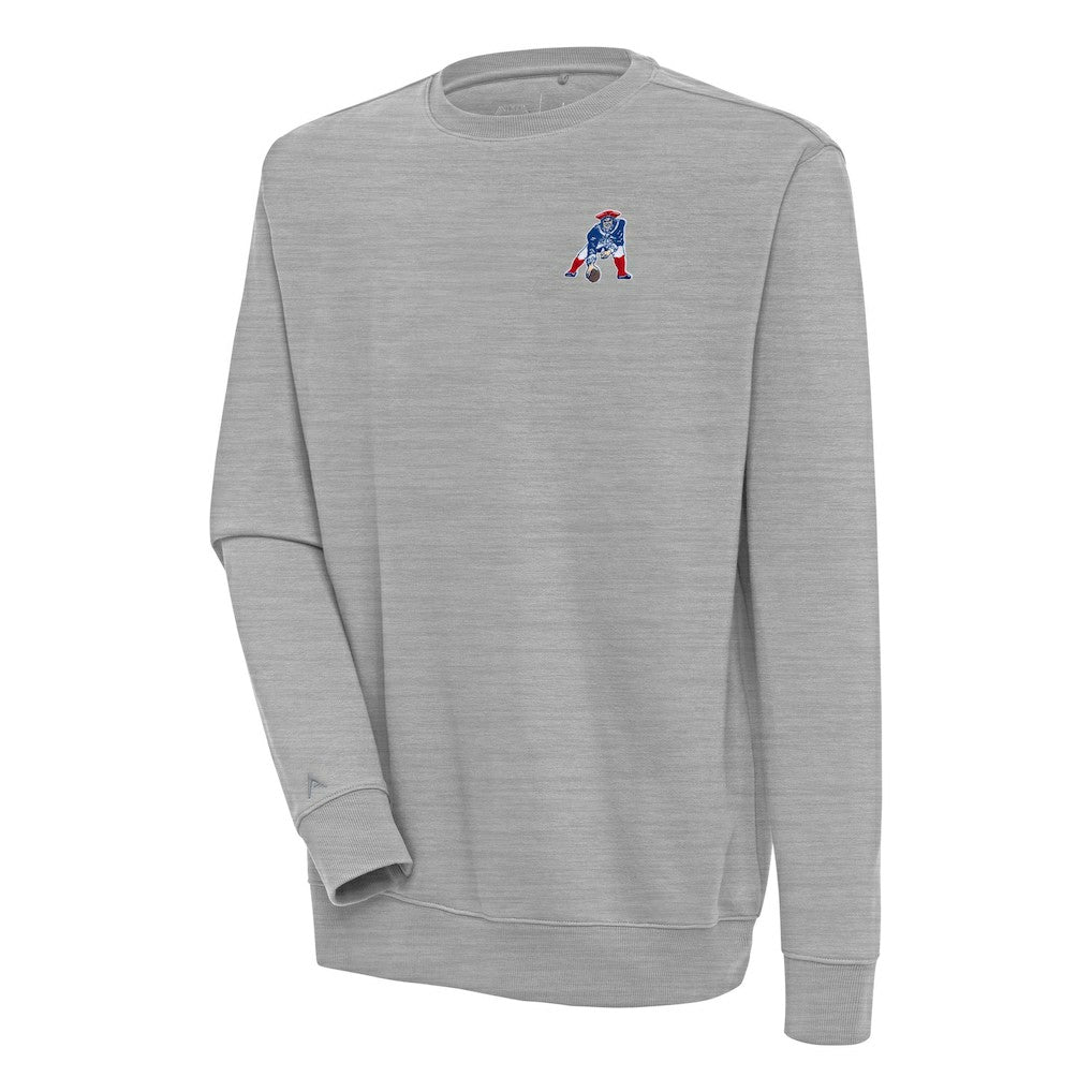 New England Patriots Adult Throwback Logo Victory Pullover Sweatshirt - Heather Gray outlet