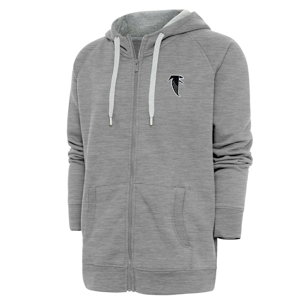 Atlanta Falcons Adult Throwback Logo Victory Full-Zip Hoodie - Heather Gray discount