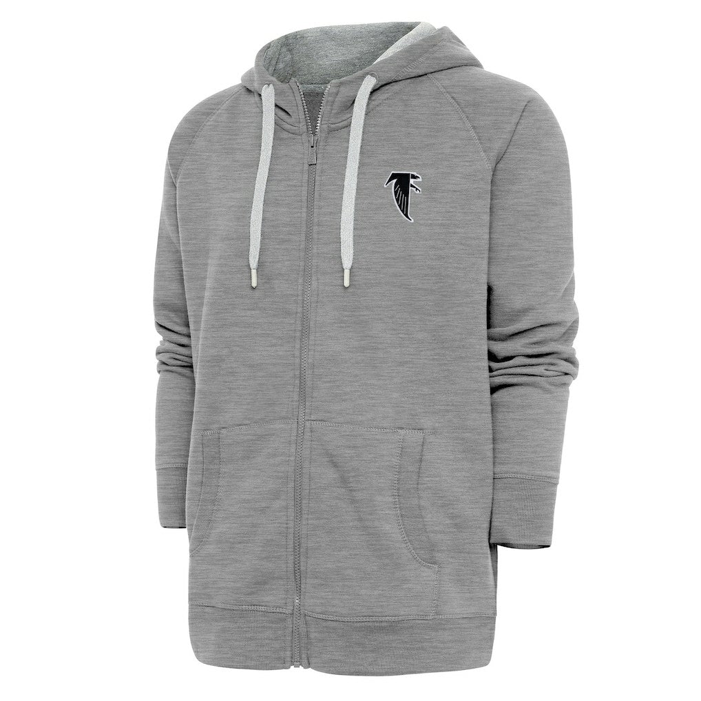 Atlanta Falcons Adult Throwback Logo Victory Full-Zip Hoodie - Heather Gray discount
