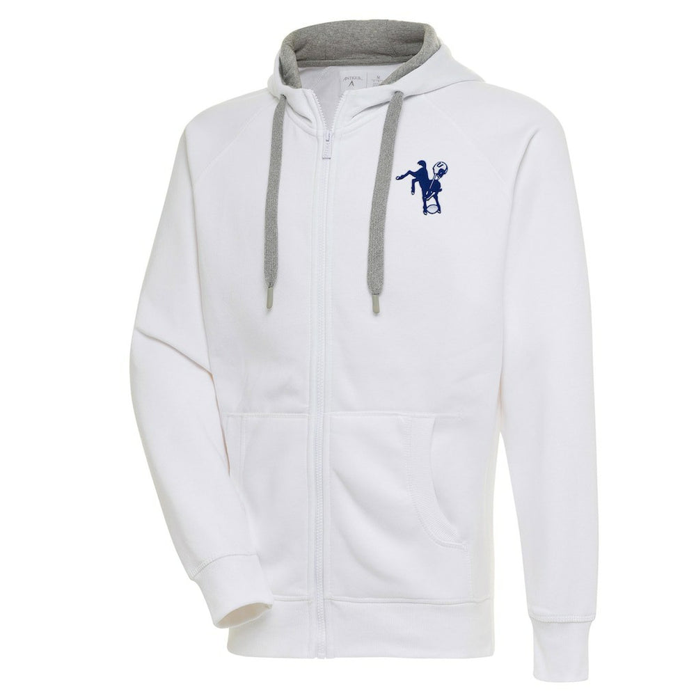 Indianapolis Colts Adult Throwback Logo Victory Full-Zip Hoodie - White for sale