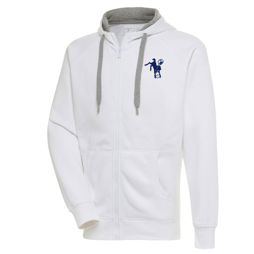 Indianapolis Colts Adult Throwback Logo Victory Full-Zip Hoodie - White for sale
