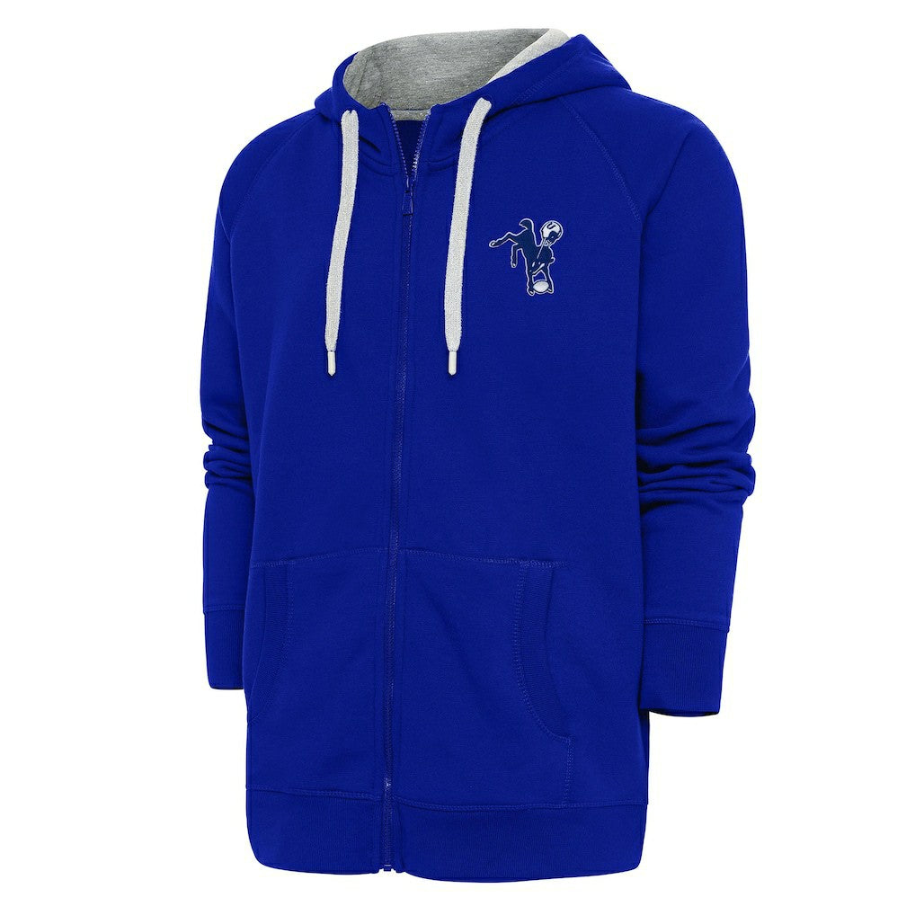 Indianapolis Colts Adult Throwback Logo Victory Full-Zip Hoodie - Royal discount