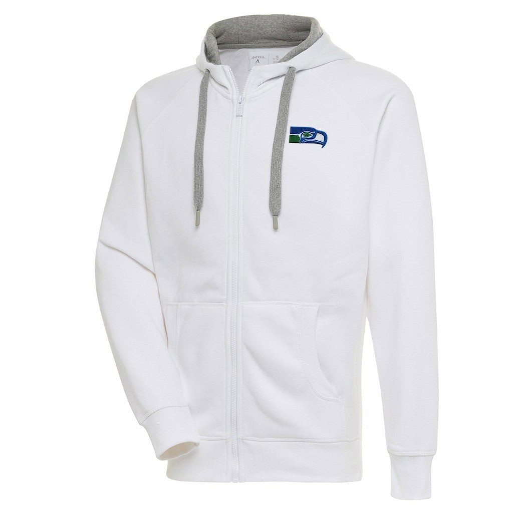 Seattle Seahawks Adult Throwback Logo Victory Full-Zip Hoodie - White for sale