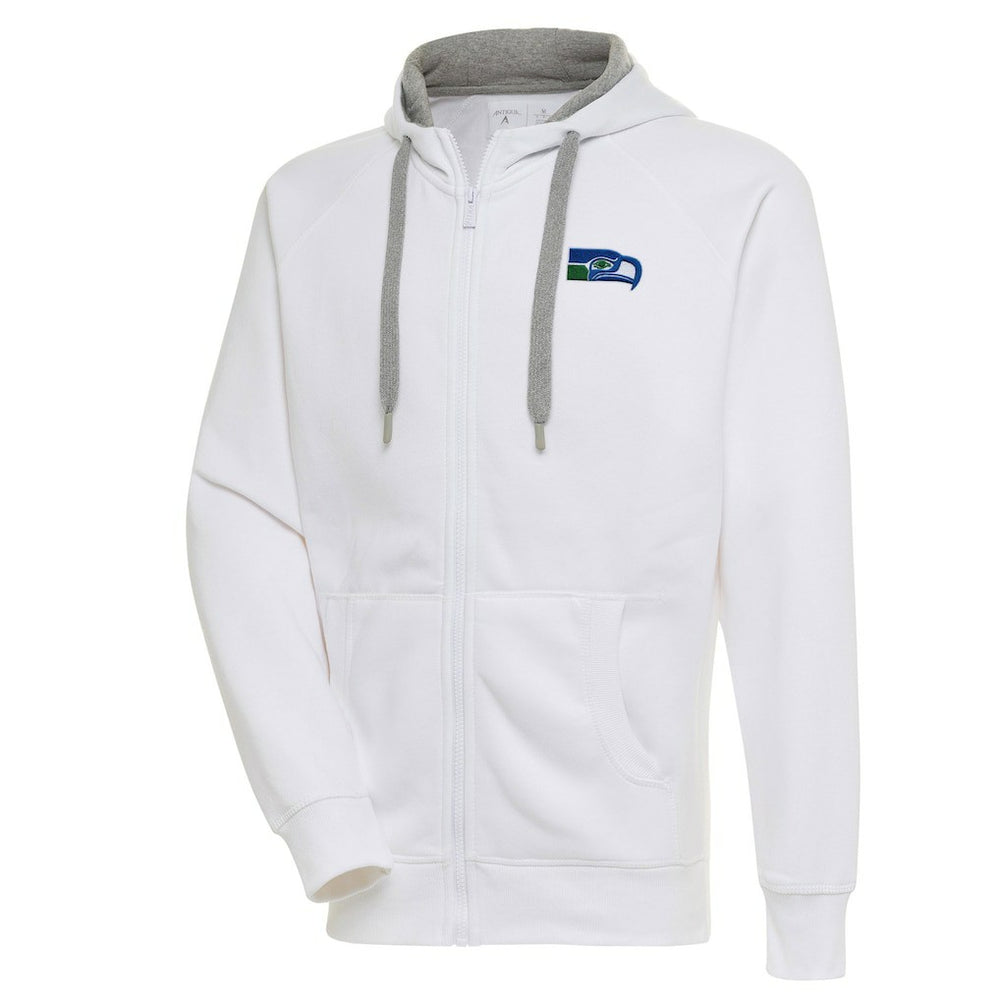 Seattle Seahawks Adult Throwback Logo Victory Full-Zip Hoodie - White for sale