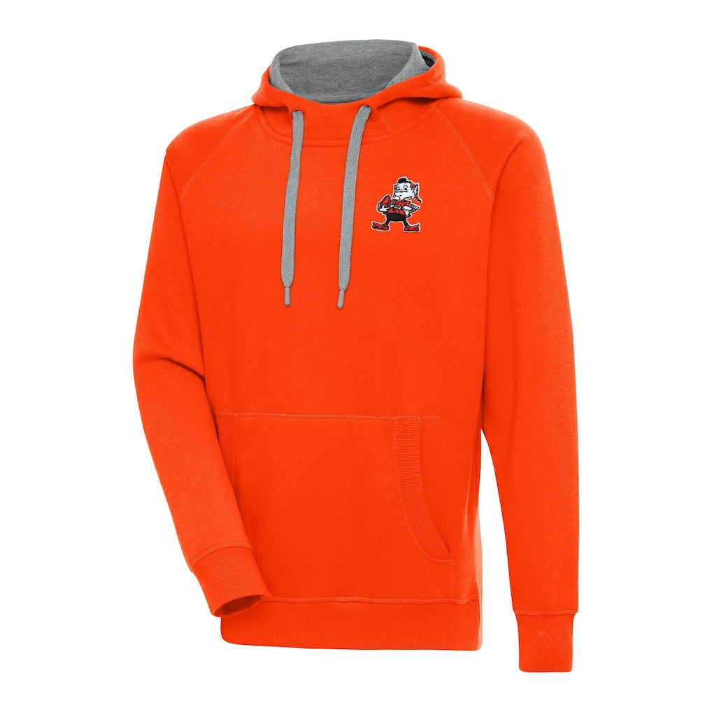Cleveland Browns Adult Throwback Logo Victory Pullover Hoodie - Orange discount