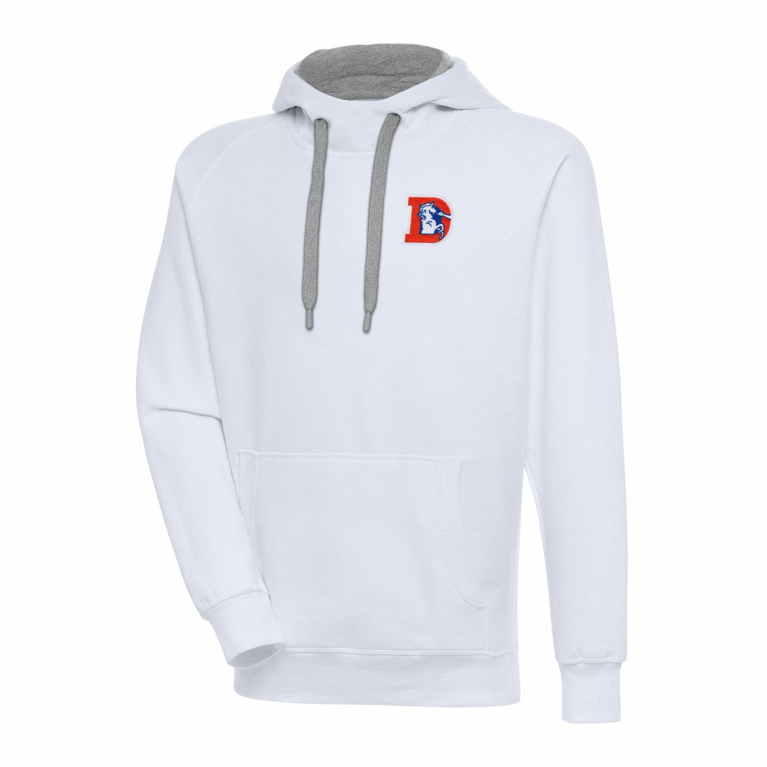 Denver Broncos Adult Throwback Logo Victory Pullover Hoodie - White sale