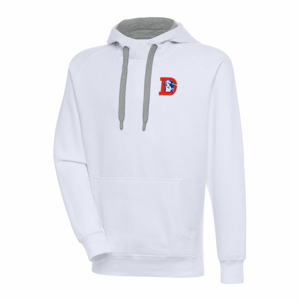 Denver Broncos Adult Throwback Logo Victory Pullover Hoodie - White sale