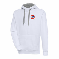 Denver Broncos Adult Throwback Logo Victory Pullover Hoodie - White sale
