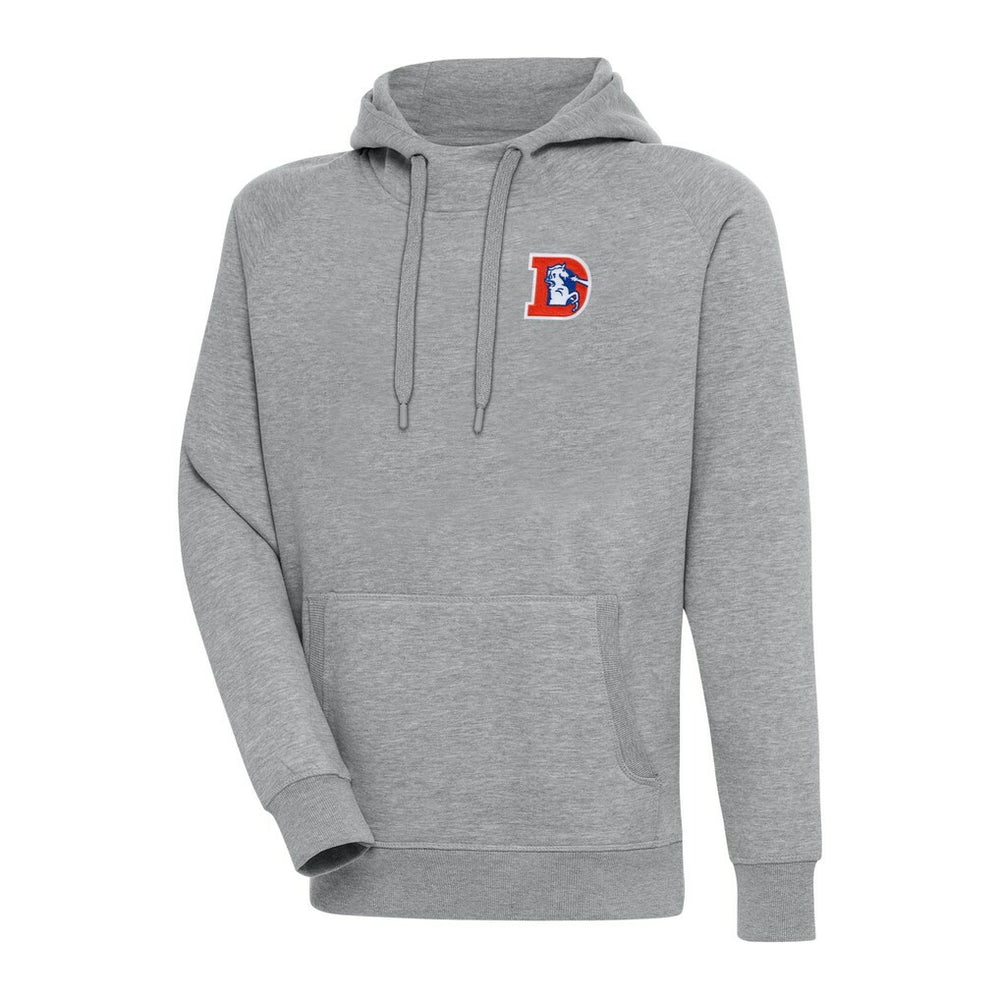 Denver Broncos Adult Throwback Logo Victory Pullover Hoodie - Heather Gray for sale
