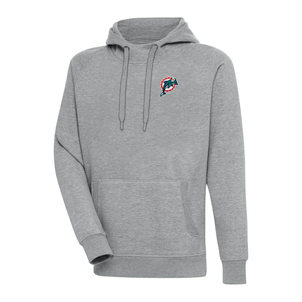 Miami Dolphins Adult Throwback Logo Victory Pullover Hoodie - Heather Gray outlet