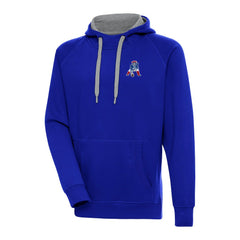 New England Patriots Adult Throwback Logo Victory Pullover Hoodie - Royal outlet