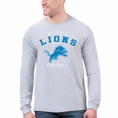 Detroit Lions Starter Logo Graphic Long Sleeve T-Shirt - Gray sale