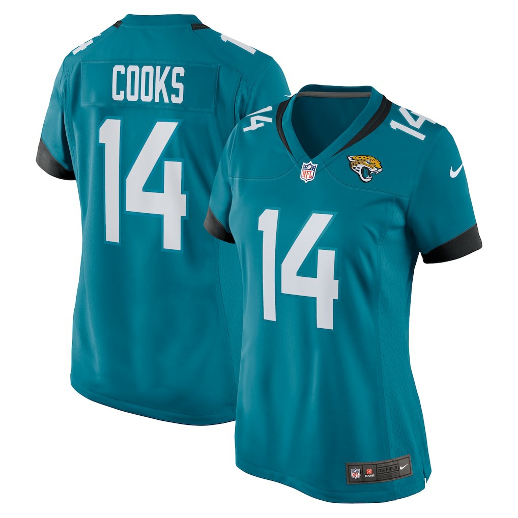 Elijah Cooks Jacksonville Jaguars Women's Team Game Jersey - Teal outlet