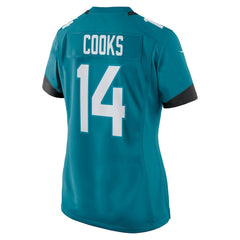 Elijah Cooks Jacksonville Jaguars Women's Team Game Jersey - Teal outlet