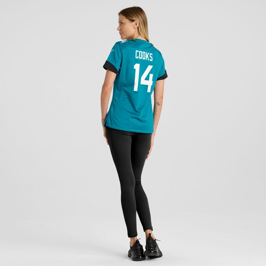 Elijah Cooks Jacksonville Jaguars Women's Team Game Jersey - Teal outlet
