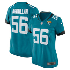 Yasir Abdullah Jacksonville Jaguars Women's Team Game Jersey - Teal cheap