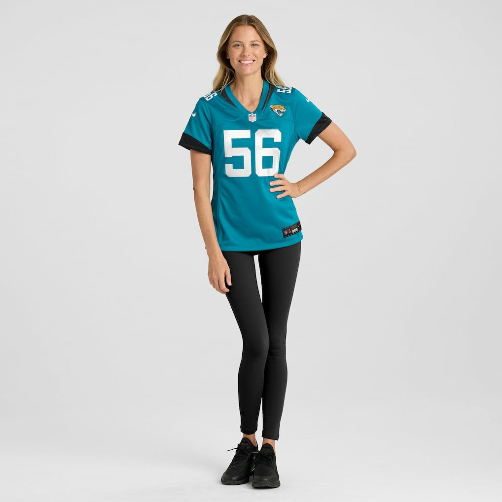 Yasir Abdullah Jacksonville Jaguars Women's Team Game Jersey - Teal cheap