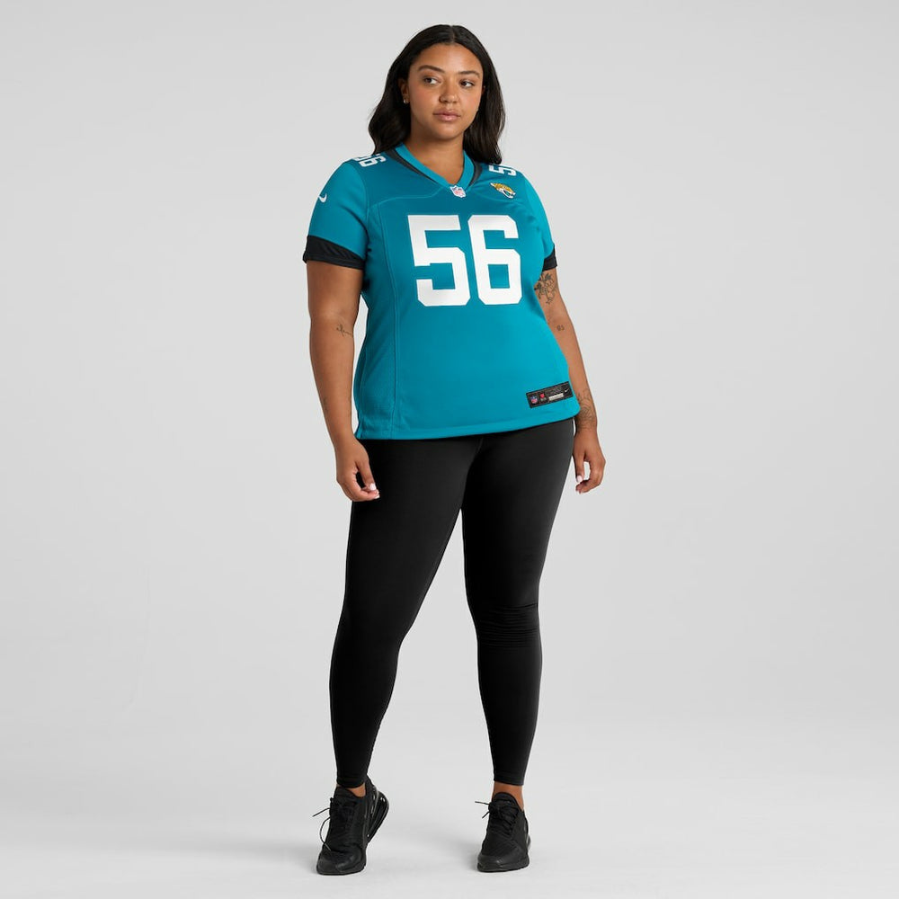 Yasir Abdullah Jacksonville Jaguars Women's Team Game Jersey - Teal cheap