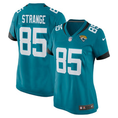 Brenton Strange Jacksonville Jaguars Women's Team Game Jersey - Teal discount