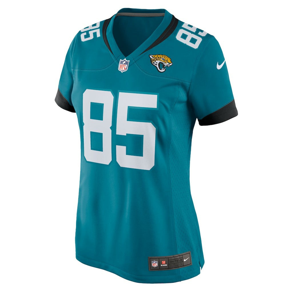 Brenton Strange Jacksonville Jaguars Women's Team Game Jersey - Teal discount