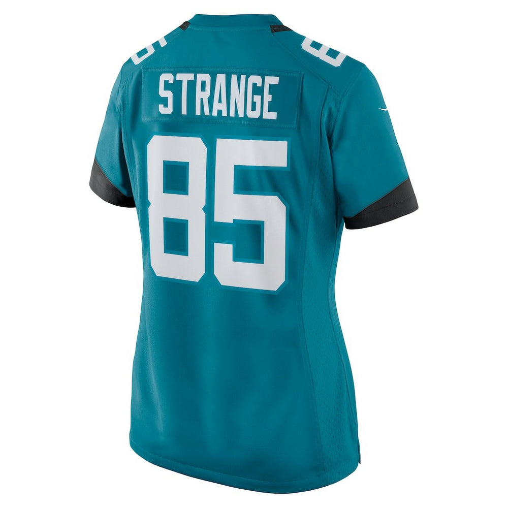 Brenton Strange Jacksonville Jaguars Women's Team Game Jersey - Teal discount
