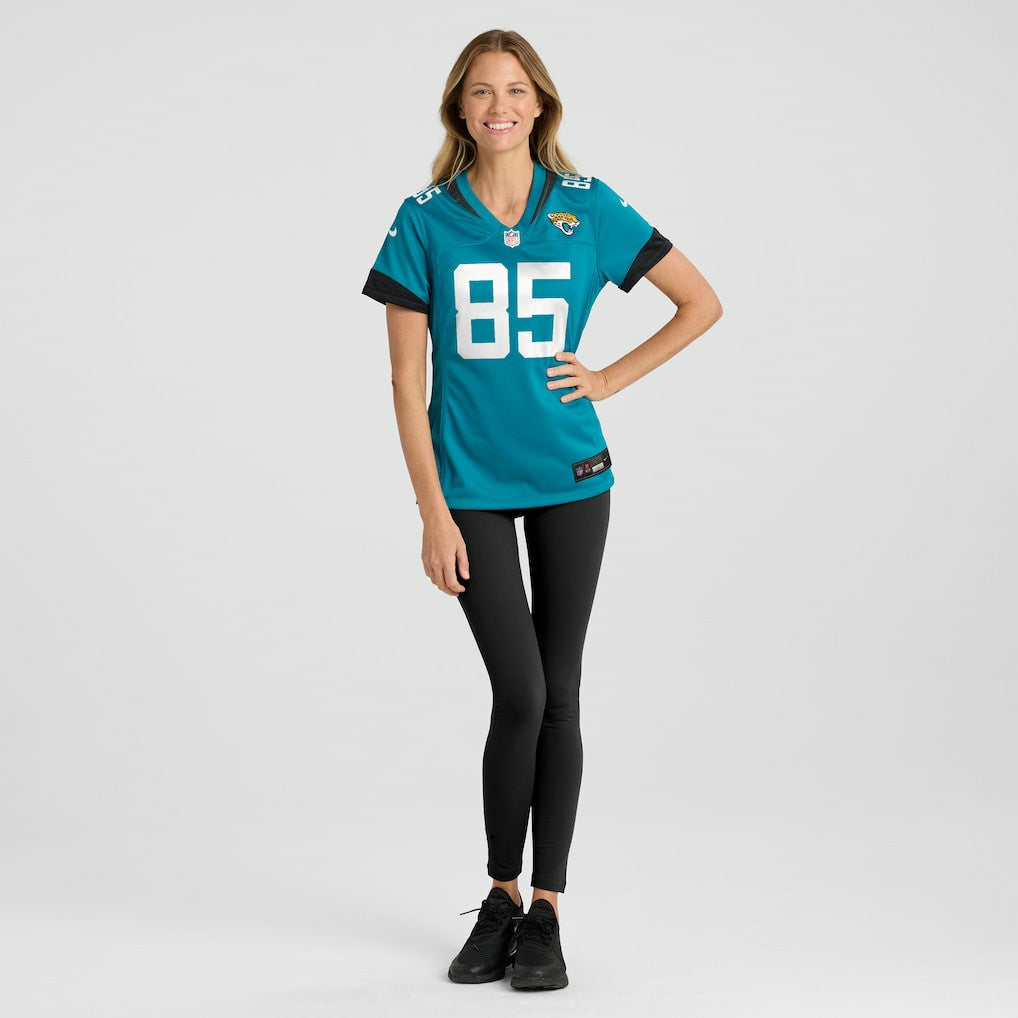 Brenton Strange Jacksonville Jaguars Women's Team Game Jersey - Teal discount