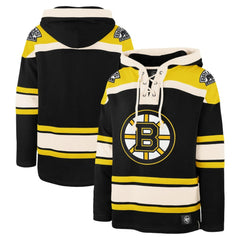 Boston Bruins '47 Big & Tall Superior Lacer Pullover Hoodie - Black Hoodies