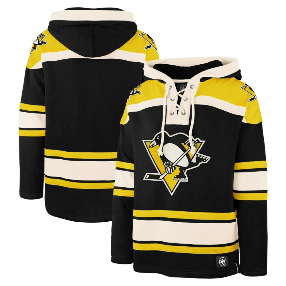 Pittsburgh Penguins '47 Big & Tall Superior Lacer Pullover Hoodie - Black Hoodies