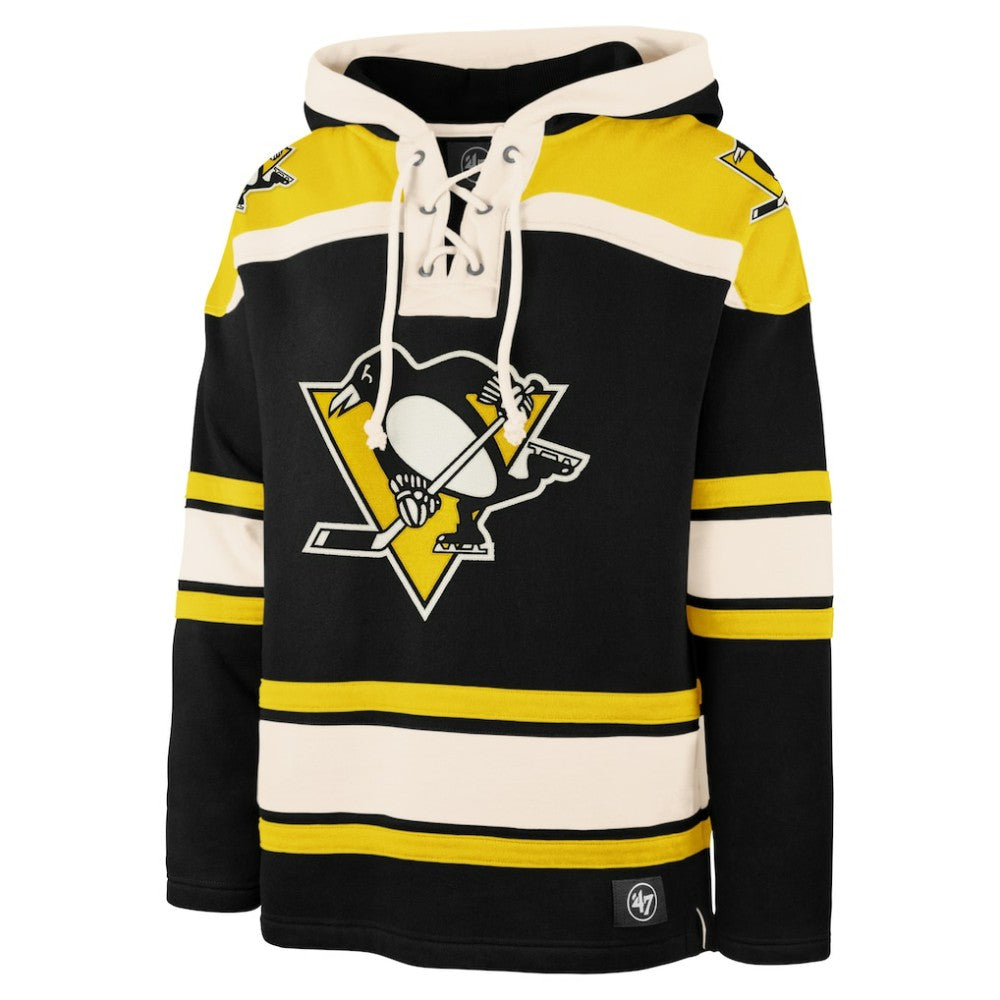 Pittsburgh Penguins '47 Big & Tall Superior Lacer Pullover Hoodie - Black Hoodies