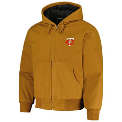 Minnesota Twins Dunbrooke Dakota Work Full-Zip Hoodie Jacket Brown