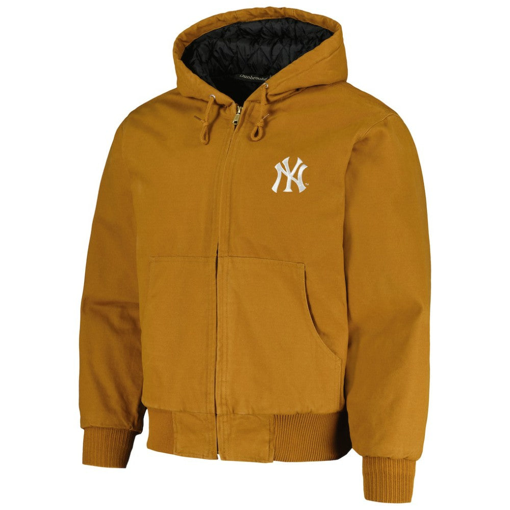 New York Yankees Dunbrooke Dakota Work Full-Zip Hoodie Jacket Brown