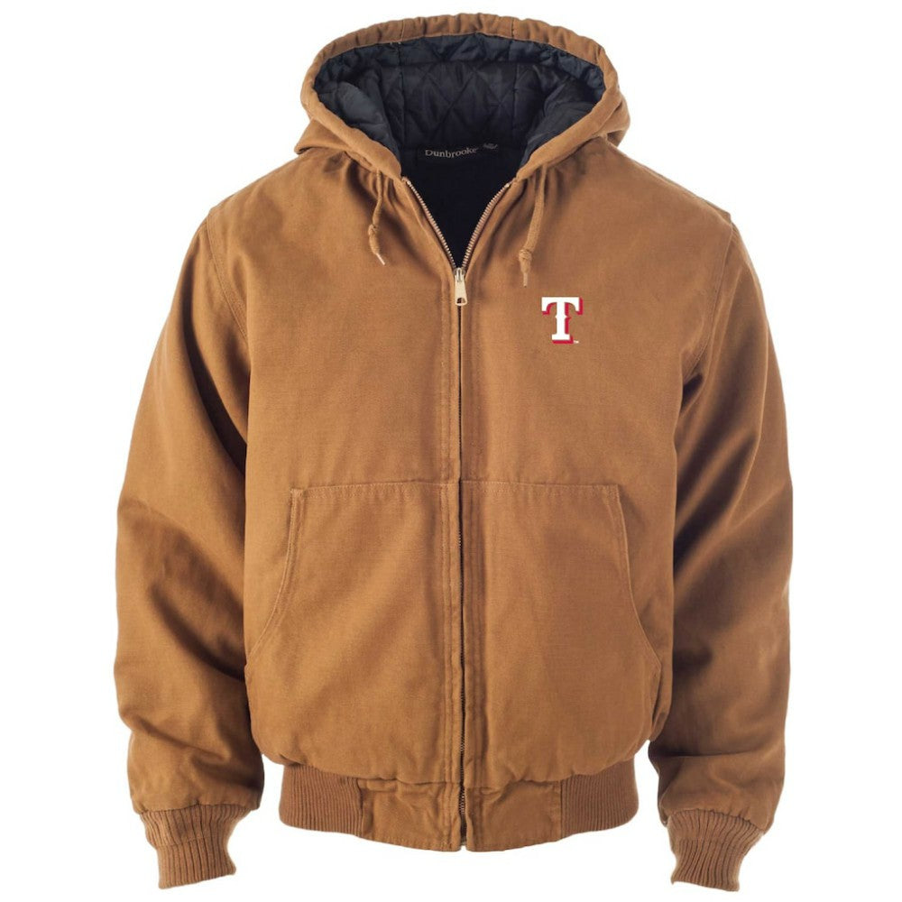 Texas Rangers Dunbrooke Dakota Work Full-Zip Hoodie Jacket Brown