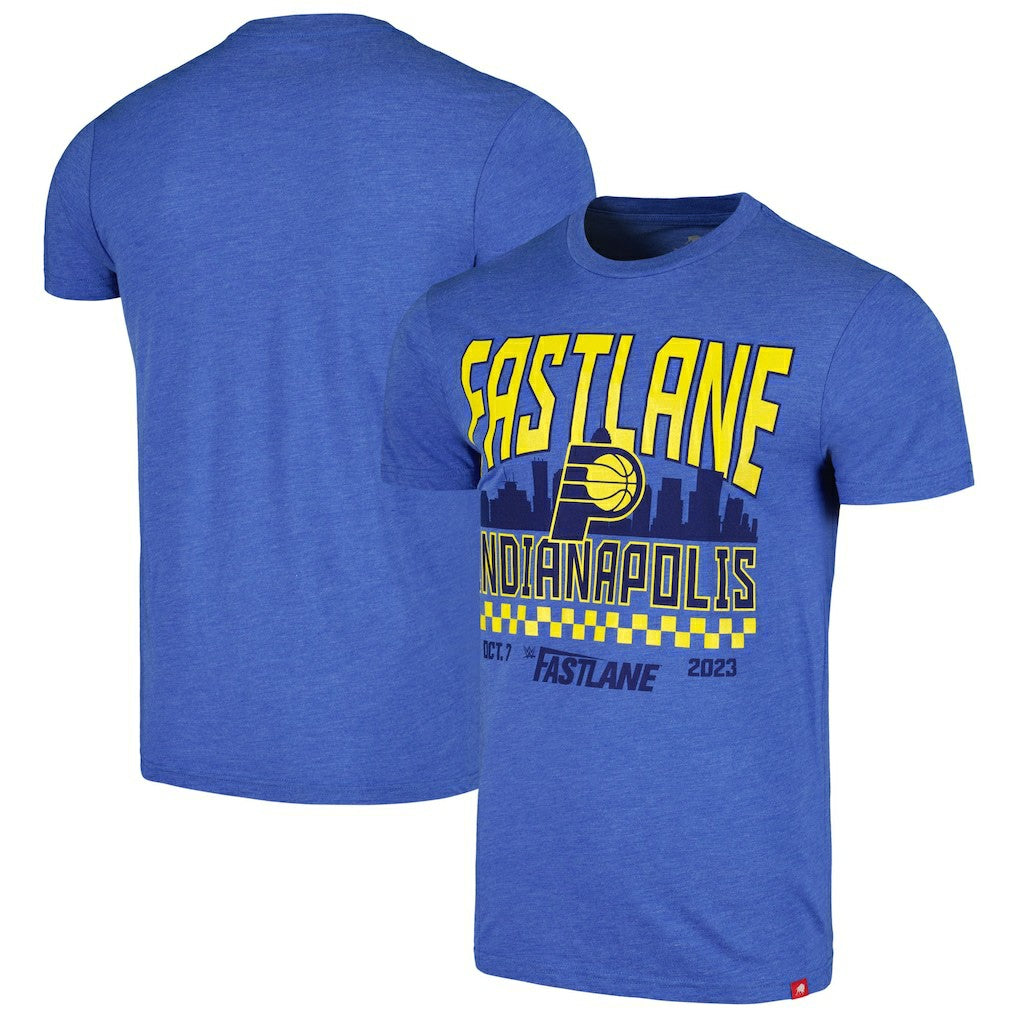 Sportiqe Fastlane x Indiana Pacers Tri-Blend T-Shirt - Blue on sale