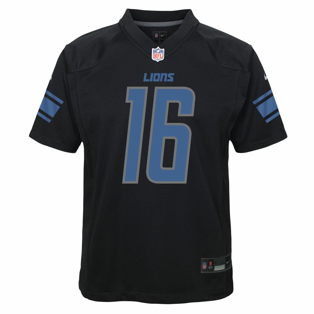Jared Goff Detroit Lions Youth Game Jersey - Black on sale