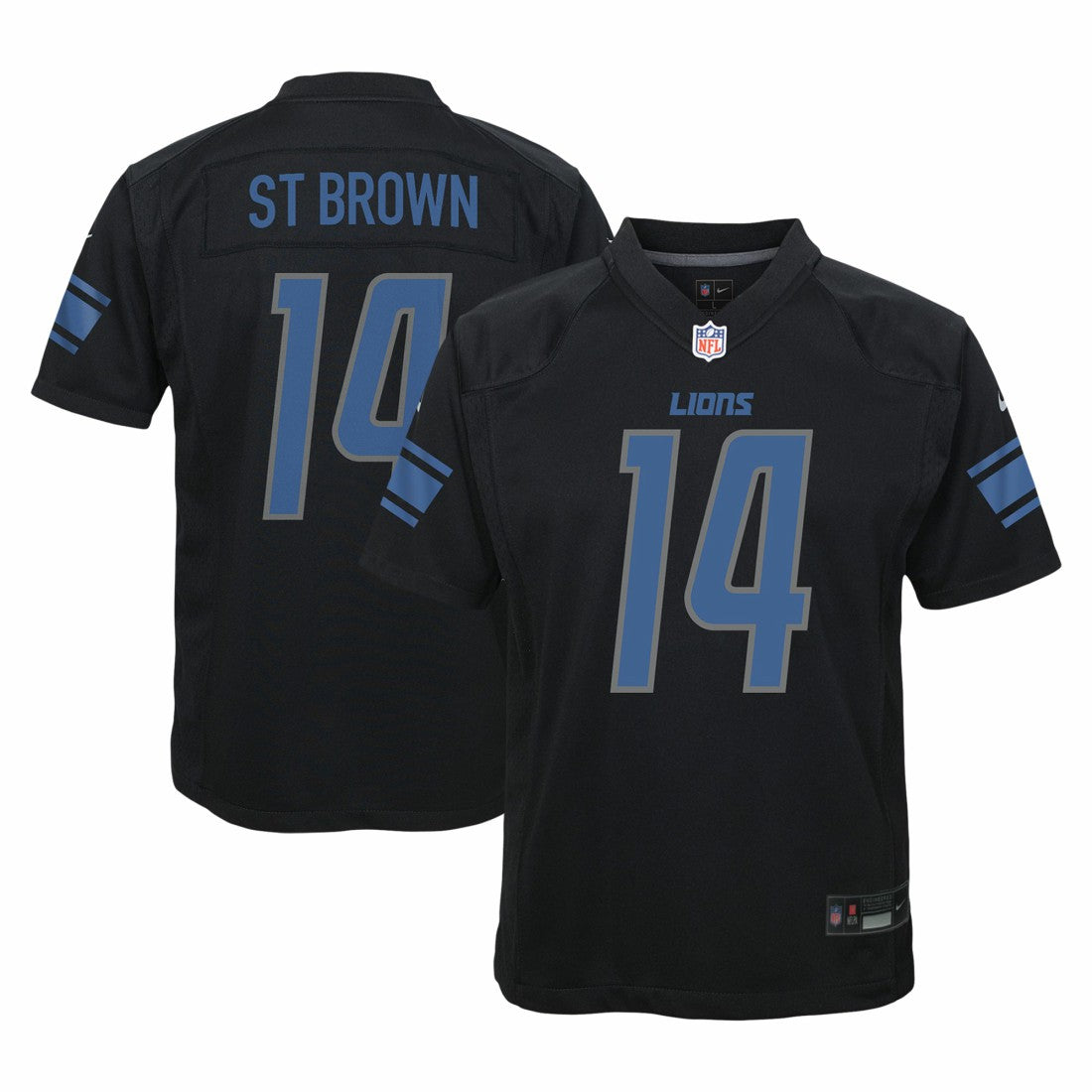 Amon-Ra St. Brown Detroit Lions Youth Game Jersey - Black sale