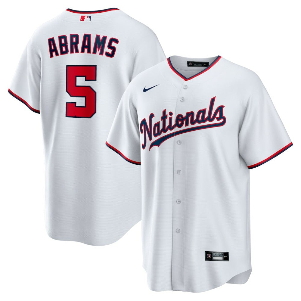 CJ Abrams Washington Nationals Youth Home Replica Player Jersey White