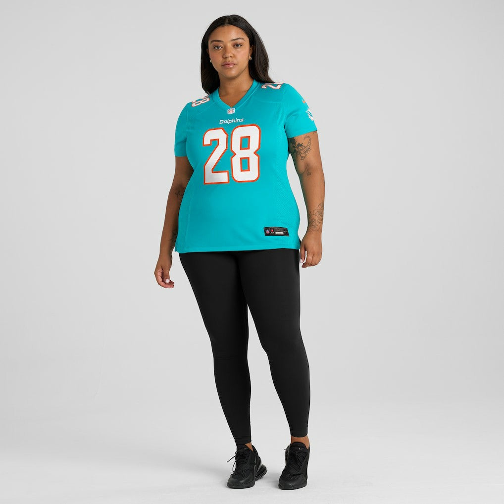Devon Achane Miami Dolphins Women's Player Game Jersey - Aqua online